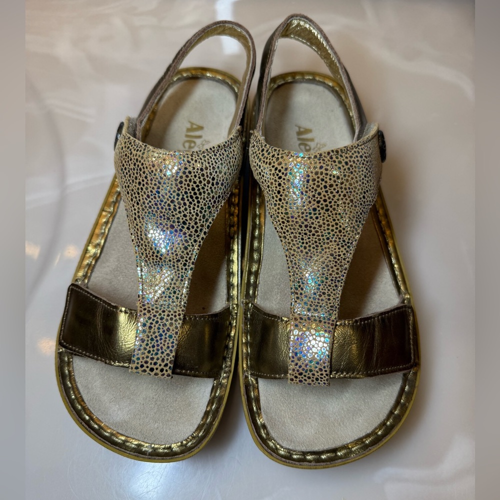 Alegria Gold Sandals